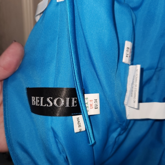 Belsoie evening gown / prom dress - 6 - bright blue/teal - Picture 6 of 8